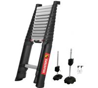 Echelle télescopique automatique PRIME LINE 4,1 m avec stabilisateur et pied TELESTEPS TEL-72241STAB/PPS