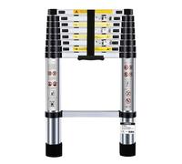 Echelle Télescopique BM TOOLS 2,6M en acier inoxydable, Charge 150kg Pliable Extensible Unique Droite Multi-fonction, Bricolage