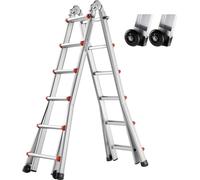 Echelle télescopique cadre A - 6 m (20 ft) de rallonge - échelle multifonctionnelle pour la maison et le jardin - construction stable - utilisation pratique