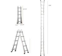 Echelle télescopique, design cadre A, aluminium léger, 5.8m
