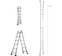 Echelle télescopique, design cadre A, aluminium léger, 6.2m