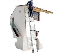Échelle télescopique, design pliable, capacité de charge de 150 kg, couleur argent