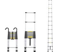 Echelle télescopique - Echelle double - Echelle pliante - Echelle extensible - Capacité de charge 170 kg - Longueur 5 m - Idéale pour les bricoleurs et les professionnels