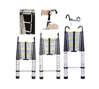 Échelle télescopique en aluminium de 6,2 m avec crochet amovible, antidérapante, multifonction, extensible, portable, pour loft/toit d'escalade/travaux d'intérieur et d'extérieur
