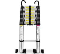 Échelle télescopique en aluminium pour usage domestique et professionnel - Capacité de charge maximale : 150 kg