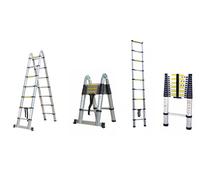 Herzberg HG-5380: Multi-Purpose Aluminum Telescopic Extension Ladder - 3.8M