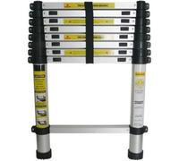 Echelle télescopique en aluminium - VARAN - 2.60m - 9 échelons - Sécurité snap-in - Echelons carrés