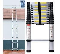 Échelle télescopique Extensible de 3,2 m - Échelle Extensible - Escabeau Telescopique - Échelle Multifonction avec 11 Étapes- Charge maximale : 150 kg - EN131