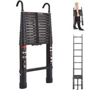 Échelle télescopique, structure en aluminium, charge maximale de 150 kg, verrouillage sécurisé en hauteur et stabilité antidérapante, 20.3ft 6,2 m