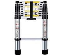 Échelle Télescopique Kraft Müller 2,6M en ALU, Charge 150kg, Pliable Extensible Unique Droite Multi-fonction, Bricolage G