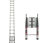 Echelle télescopique Lyra - 440cm - Echelle pliante inox - Echelle télescopique portable pour grenier - Max. Charge max. 150kg - EN131
