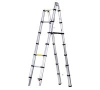 Échelle télescopique, structure en A, capacité de charge de 150 kg, 5,0 m