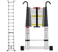 Échelle télescopique - TEENO - Escabeau télescopique pliable - 3,8 m - Alliage aluminium aéronautique - Charge 150 kg