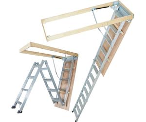 Echelle télescopique VEVOR 158,8 kg Escabeau 12 marches Hauteur d'installation de 290 à 300 cm ou 341 à 366 cm Echelle pliante aluminium + bois Echelle de ménage avec design de descente à amortissemen