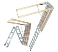 VEVOR Échelle Télescopique Pliable de Grenier en Aluminium Capacité de Charge 158,8 kg 570x1600 mm Extension Polyvalente Légère Portable Hauteur d'Installation 2,9 m-3,7 m pour Grenier, Bureau, Maison
