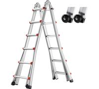 VEVOR Échelle télescopique à cadre en A, échelle extensible compacte en aluminium, 6230 mm, échelle de camping-car pliable portable multifonction pour devoirs, toit intérieur et extérieur, 149,7 kg