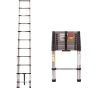 Echelle télescopique Zero - 320cm - Echelle pliante inox - Echelle de grenier portable et télescopique - Max. Charge max. 150 kg - EN131