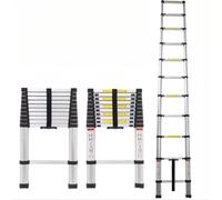 Échelle télescopique Zyren Luxe pour grenier – 320 cm – Échelle pliante – Échelle extensible en aluminium – Portable – EN131 – Charge max. 150 kg/330 lb