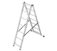 Echelle Transformable 2 Plans 2x7 échelons 3,1m/4m en Aluminium Hailo HobbyStep