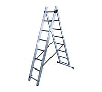 Echelle Transformable - 2 Plans 2x8 échelons 3,6m/4,5m en Aluminium Hailo HobbyStep