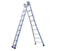 Tubesca-Comabi - Échelle transformable PLATINIUM G, 2x9 échelons, H. accès 5,50 m, Aluminium 150 kg