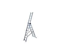 Echelle transformable 3 plans 3x8 échelons 5m/5,9m en aluminium HobbyStep