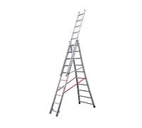 Echelle transformable base évasée Premium - 3x10 échelons - 6,95m