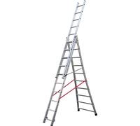 Echelle transformable base évasée Premium - 3x10 échelons - 6,95m