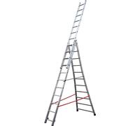 Echelle transformable base évasée Premium - 3x11 échelons - 7,76m