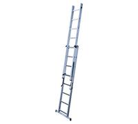 Echelle transformable HobbyStep® 2 plans - 2x8 échelons - 4,30m Aluminium Argenté Hailo