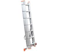Echelle transformable - MON MOBILIER DESIGN - 3 plans - Aluminium léger - 7 marches - Charge 150 kg