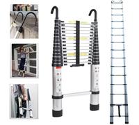 Échelle utilitaire Échelle télescopique de 6,2 m avec crochet détachable Échelle pliante en aluminium antidérapante