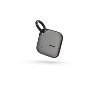 Echo smart tag gris, badge visible sur une carte, bip sonore, pile changeable avec 1 an d'autonomie, installation facile sans application sur votre iPhone, fonctionne avec Apple Find my