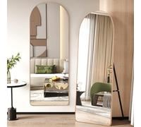 ECHOLYMTT Miroir sur Pied 168x60cm Doré Arché en Verre Trempé, Grand Miroir Mural ou à Pied XXL pour Salon et Chambre