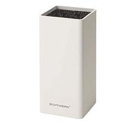 ECHTWERK Bloc à couteaux universel Square, porte-couteaux, organiseur pour couteaux de cuisine, support pratique, rangement peu encombrant pour couteaux avec insert à poils, blanc, 30 cm