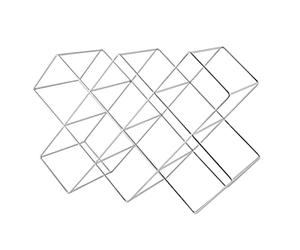 ECHTWERK Casier à vin pour jusqu'à 8 Bouteilles, casier à Bouteilles indépendant, Support pour Bouteilles de vin, Stockage de vin, Rangement de vin, 46 x 16,6 x 31 cm, édition argentée