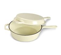 ECHTWERK Set de casserole et poêle en fonte 2 en 1 (crème) -