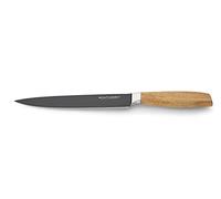 ECHTWERK Couteau à jambon en acier de haute qualité, couteau à fileter, couteau de cuisine, acier spécial, manche en bois d'acacia, longueur de lame : 20 cm, Black-Edition