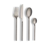 ECHTWERK Couverts de table Malou, argent stonewashed, 16 pièces, couverts pour jusqu'à 4 personnes, acier inoxydable de haute qualité, acier chromé-nickel