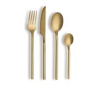 ECHTWERK Couverts de table Malou, champagne stonewashed, 16 pièces, couverts pour jusqu'à 4 personnes, acier inoxydable de haute qualité, acier chromé-nickel