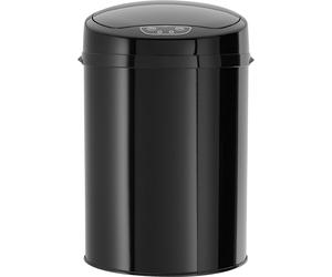 Echtwerk Edelstahl EW-BE-0249 Poubelle de bureau/salle de bain/cosmétique 9L AVEC CAPTEUR IR - INOX Poubelle Corbeille à papier, couleur : noir