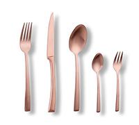 ECHTWERK EW-BS-0813B "Avelino" - Couverts de couleur bronze, jusqu'à 6 personnes, 30 pièces, acier inoxydable, brun