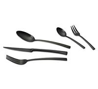 ECHTWERK EW-BS-0840S "Avelino" - Couverts noirs, Pour jusqu'à 6 personnes, 30 pièces, Acier inoxydable, Noir