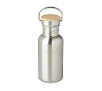 ECHTWERK Gourde pratique, bouteille d'eau, bouteille de sport, bouteille isolante, en acier inoxydable de qualité supérieure, avec couvercle en bambou, poignée, sans BPA, anti-fuite, 500 ml