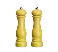 ECHTWERK Lot de 2 moulins à épices en plastique ABS de haute qualité, broyeur en céramique, broyeur manuel, idéal pour les épices comme le poivre, le sel et le piment, jaune 21 cm