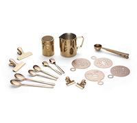 ECHTWERK Lot de 23 pots en mousse de lait 350 ml pour cacao, 4 x expresso, 4 x cappuccino, 4 x cuillères à latte macchiato, 4 x clips à café, 4 x pinces à café, EW-BA-3502K