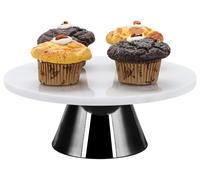 ECHTWERK Plateau à gâteaux en marbre (noir, 22 Ø)