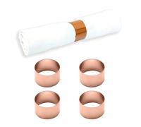 ECHTWERK Rond de Serviette en Acier Inoxydable, Design Circulaire, Porte-Serviettes, Boucles de Serviette, Universel, décoration de Table pour Mariages, Ø 4 cm, édition cuivre, 4 pièces