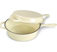 ECHTWERK Set de casserole et poêle en fonte 2 en 1 (crème) -
