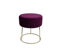 ECHTWERK Tabouret Rond Marilyn, Tabouret rembourré en Tissu Velours, Tabouret de Maquillage avec Pieds métalliques dorés, Tabouret de Pied pouvant Supporter jusqu'à 150 kg, Baie
